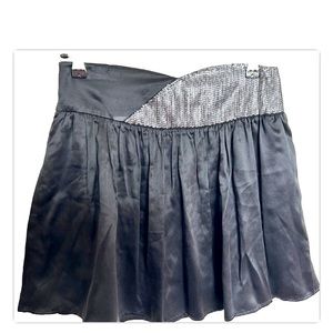 Dolce Vita Medium Size Black Silk skirt with silver sequins.